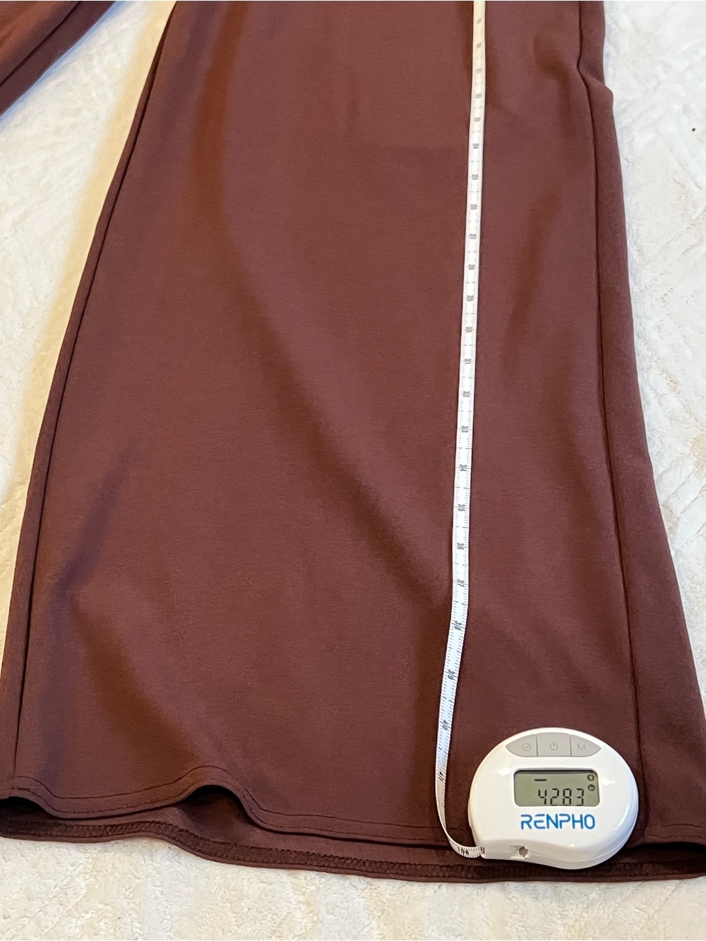 Zara High-Waist Wide Leg Pants in Chocolate Brown - Picture 5 of 5